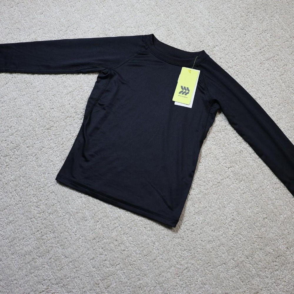 All in Motion boys black long sleeve top size XS